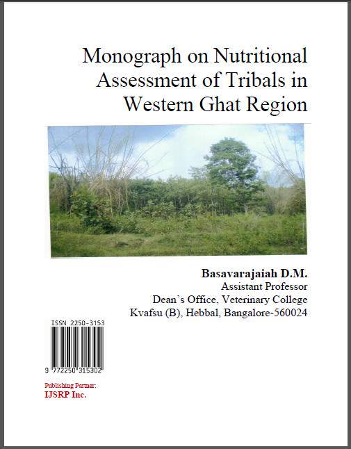 Monograph on Nutritional Assessment of Tribals in Western Ghat Region